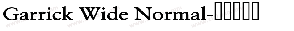 Garrick Wide Normal字体转换
